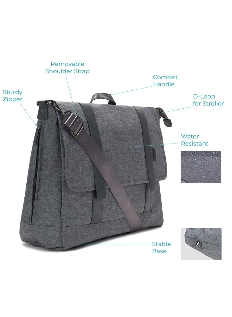 Teknum Evolve 2 Car Seat 0-12yrs with Grey Dad's Diaper Hand Bag - Dark Grey