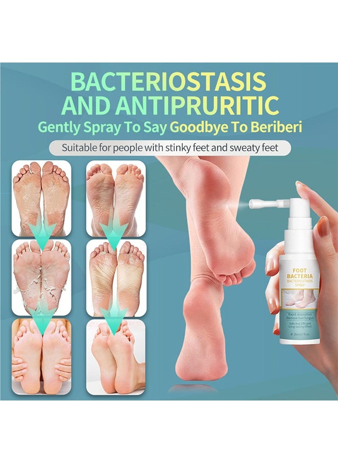 lansiyi - Foot Bacteria Bacteriostasis Spray, Shoe Deodorizer Foot Spray Odor Smell Eliminator Freshener For Athlete Sweat Feet Skin Repair, Natural Ingredients Soothe And Feet Itchy Care Spray - Image 1