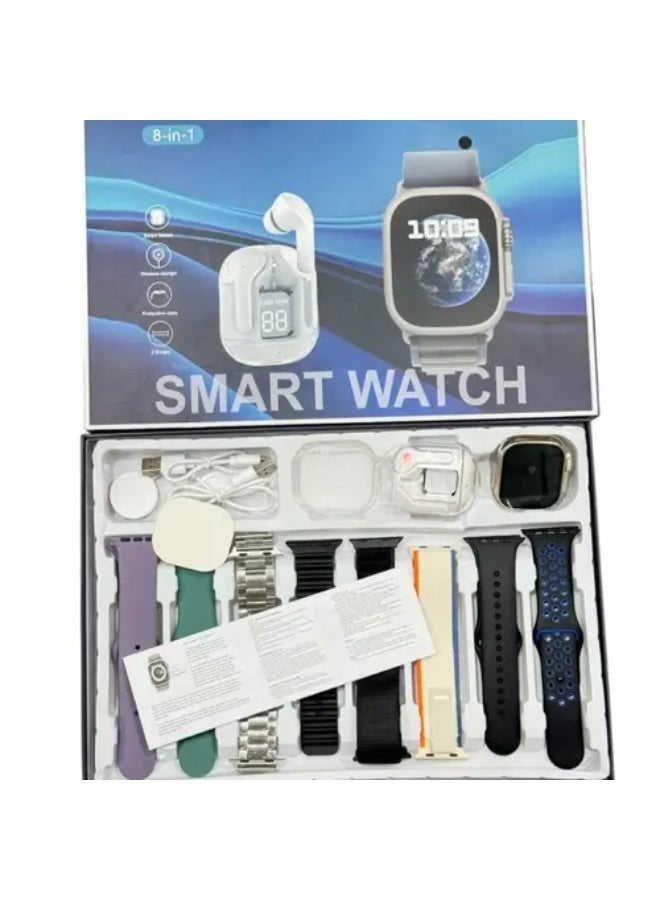 SUKILO Smart Watch 8-in-1 Strap Combo, 2.02 Inch HD Display, Fitness Tracker with Protective Case, Bluetooth Call, Heart Rate, Sleep Monitor, 8 Strap Combinations for Men & Women - Image 2