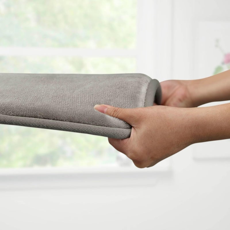 Genteele Memory Foam Bath Mat Non Slip Absorbent Super Cozy Velvet Bathroom Rug Carpet (17 inches X 24 inches, Grey) - Image 5