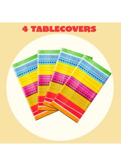 JOYIN 4 Pcs Cinco De Mayo Printed Plastic Tablecover Muti Colored (54 X 108 Inches) For Fiesta Taco Night Birthday And Mexican Themed Party  - Image 5
