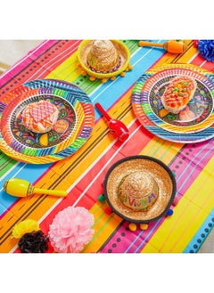 JOYIN 4 Pcs Cinco De Mayo Printed Plastic Tablecover Muti Colored (54 X 108 Inches) For Fiesta Taco Night Birthday And Mexican Themed Party  - Image 4