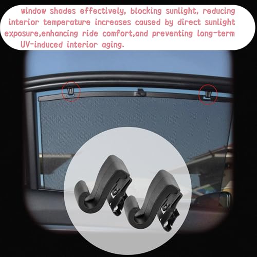 HXDZA 2PCS Window Shade Hook Compatible with Pacifica 2017-2024 and Voyager 2020-2022 Replaces OEM Part Number 5XR76DX9AA Car Sunshade Hook Clips - Image 4