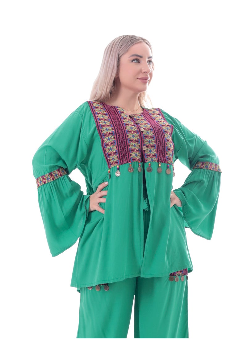 بيبو طقم بنطلون حريمي تطريز  - Image 1