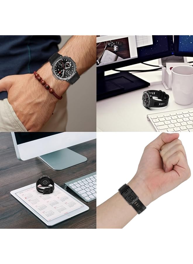 Beauenty Compatible With Amazfit T Rex 3 Watch Strap Soft Silicone Narrow Thin Sport Replacement Bracelet No241108 - Image 2