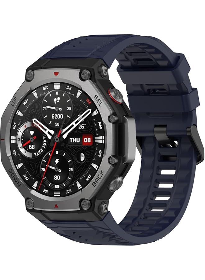 Beauenty Compatible With Amazfit T Rex 3 Watch Strap Soft Silicone Narrow Thin Sport Replacement Bracelet No241108 - Image 1