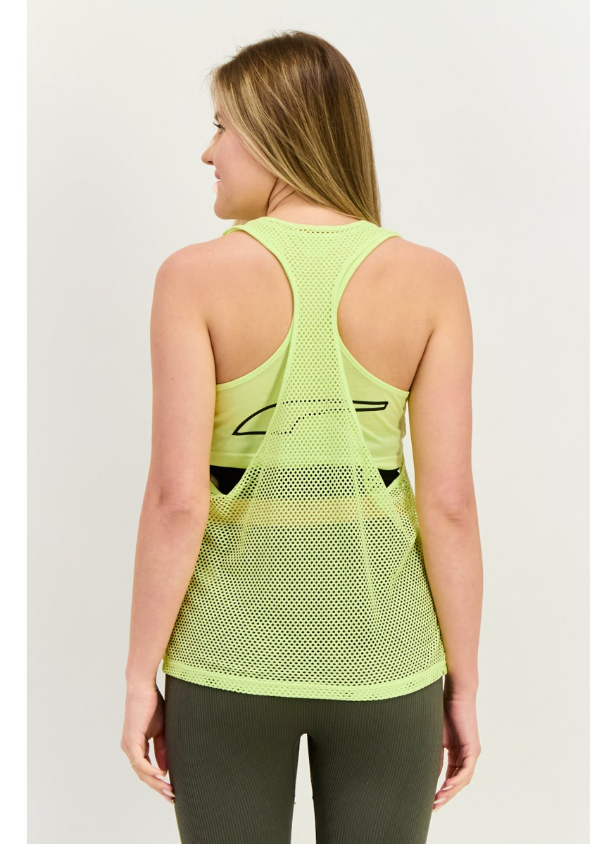 PUMA Women Sportswear Fit Sleeveless Training Tank Top, Lime Green  - Image 3