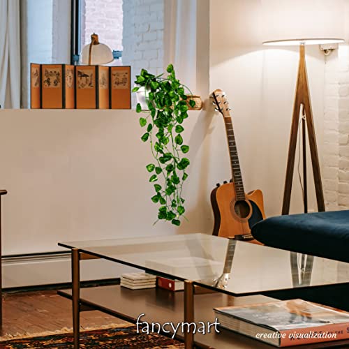 fancymart Pack of 2 Artificial Falling Vine Plants with Small Pot: Natural Touch & Feel - Ideal for Home and Office Decor (60 x 25 x 20 cm, Green) - Image 5