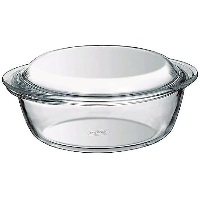 rayihni Glass Round Casserole With Lid Lt32 Cm26Xh10 House And Kitchen - Image 1