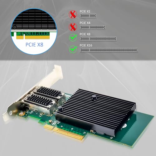 GLOTRENDS ST7218 2-Port 10G SFP+ Ethernet Network Card with Intel X710 Controller, PCIE 3.0 X8 Interface, Support Windows 11/10/Windows Server/Linux/ESX/VMware ESXi(Not Support Mac OS) - Image 5