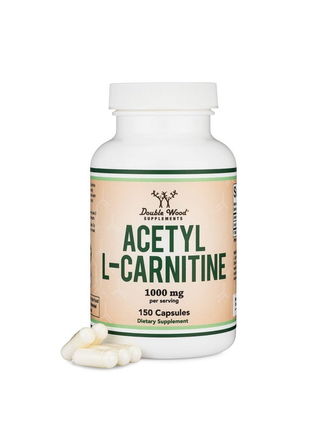 Double Wood Supplements - Acetyl Lcarnitine 1000Mg Per Serving 150 Capsules (Alcar For Brain Function Support Memory Attention And Stamina) Acetyl L Carnitine That Is Manufactured And Tested In The Usa By Double Wood - Image 1