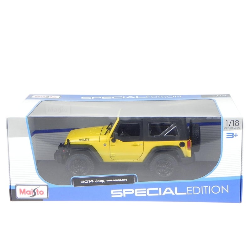 مايستو سيارة جيب رانجلر 1/18 - اصفر - 31676 - Image 5