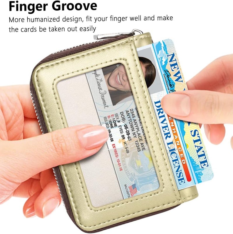 FurArt Zipper Wallet Women, RFID Blocking Credit Card Wallet, Business Card Holder, Compact Size KeyChain Wallet - Image 2