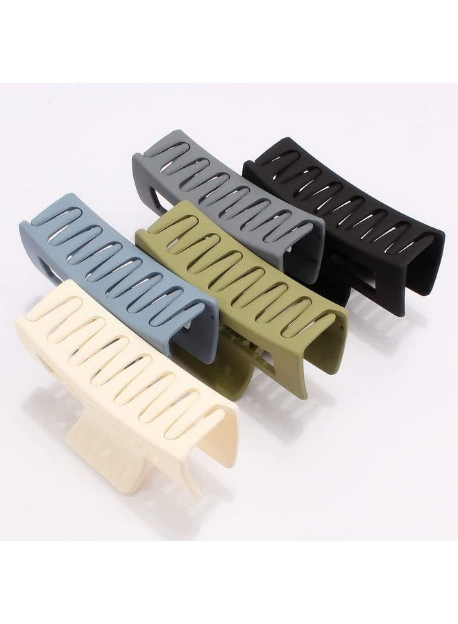 CHRONEX 8PCS Large Hair Claw Clips 4.3" Hair Clips for Women & Girls, Strong Hold Matte Claw Clips, Hair Clip, Tic Tac Clips, Hair Claw, Hair Extension, Synthentic Extension - Image 4