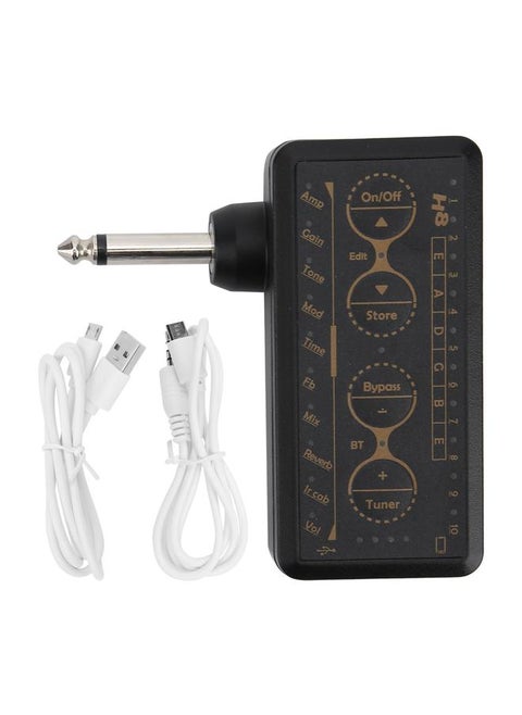 Guitar Headphone Amplifier Chargeable Recordable Portable Distortion Sound Card Effect Amp