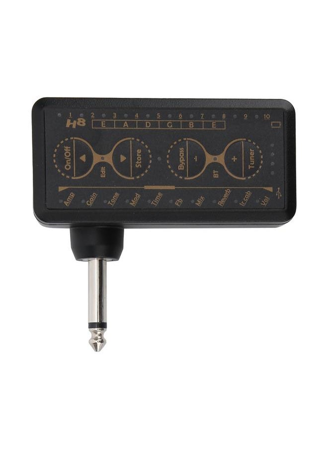 Guitar Headphone Amplifier Chargeable Recordable Portable Distortion Sound Card Effect Amp