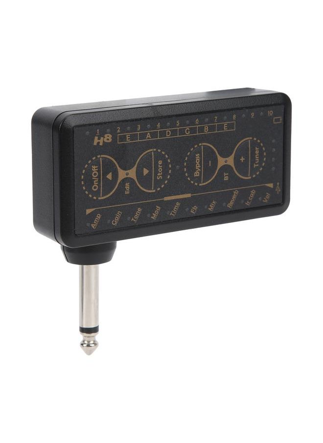 Guitar Headphone Amplifier Chargeable Recordable Portable Distortion Sound Card Effect Amp