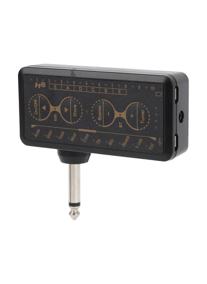 Guitar Headphone Amplifier Chargeable Recordable Portable Distortion Sound Card Effect Amp