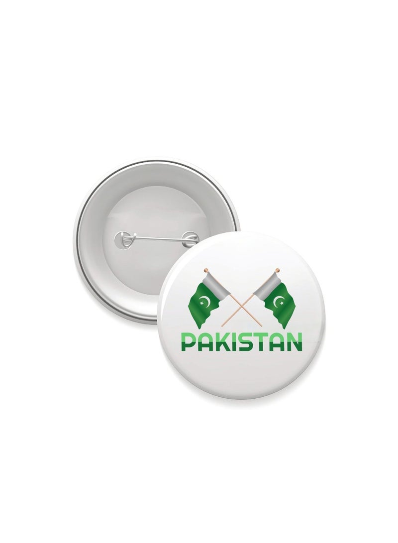 Pakistan Independence Day Button Badge – Versatile Accessory for Backpacks, Jackets, or Hats - Round Pin-back Button Badge - Perfect for Adults and Kids - Image 1