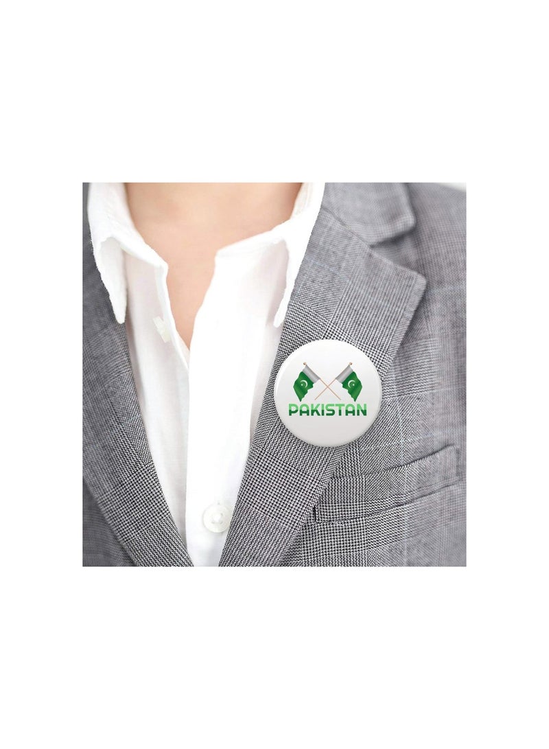 Pakistan Independence Day Button Badge – Versatile Accessory for Backpacks, Jackets, or Hats - Round Pin-back Button Badge - Perfect for Adults and Kids - Image 2