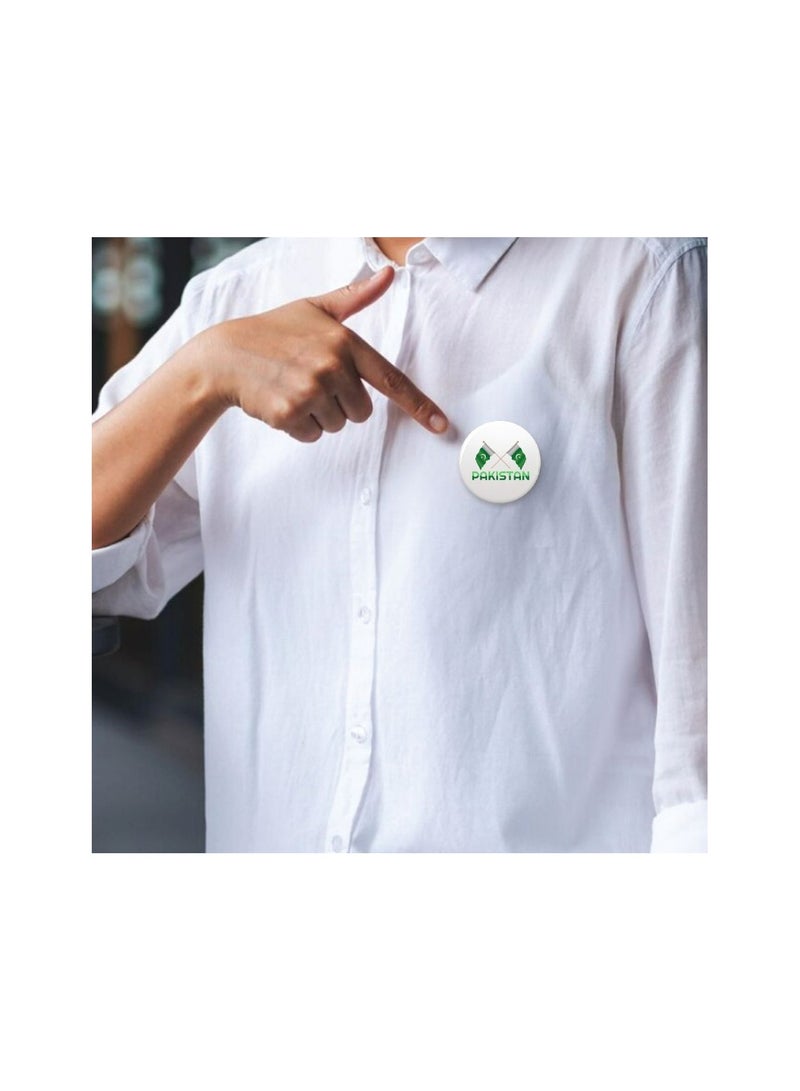 Pakistan Independence Day Button Badge – Versatile Accessory for Backpacks, Jackets, or Hats - Round Pin-back Button Badge - Perfect for Adults and Kids - Image 3