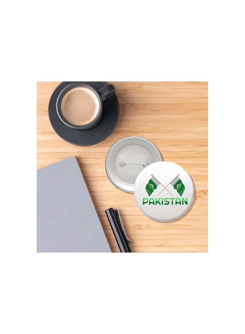 Pakistan Independence Day Button Badge – Versatile Accessory for Backpacks, Jackets, or Hats - Round Pin-back Button Badge - Perfect for Adults and Kids - Image 4