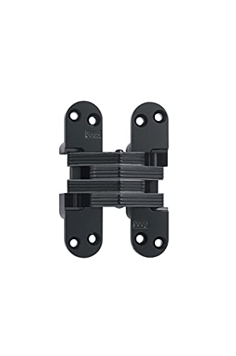 SOSS Invisible Hinge Model 218 for 134 Thick Material 20 Minute Fire Rated Zinc Black ECoat Exterior Finish Model Number 218US19