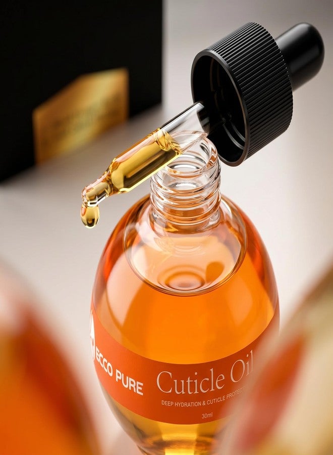 ECCO PURE Cuticle Oil Set with Dropper Bottle (30ml) + 2 Cuticle Oil Pens (3ml Each) - Nail & Cuticle Moisturizing Oil for Dry Nails, At-Home Manicure Care, Travel-Friendly Nail Oil Kit - Image 5