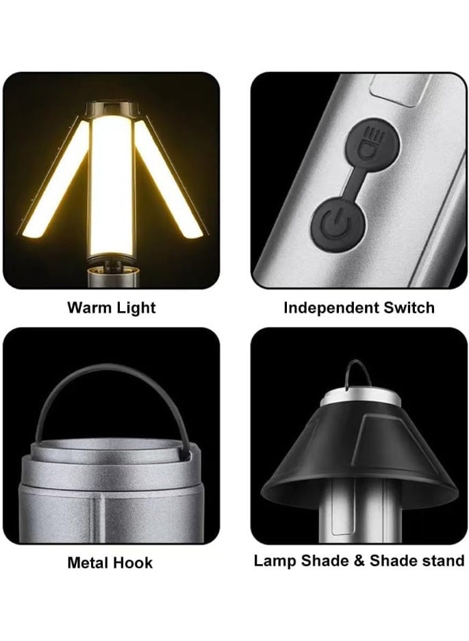 JOUDIYA Camping Lantern, 3000 mAh Telescopic Camping Light, Rechargeable LED Multifunctional Lamp with Hooks 3 Model Torch for Camping, Hiking - Image 5