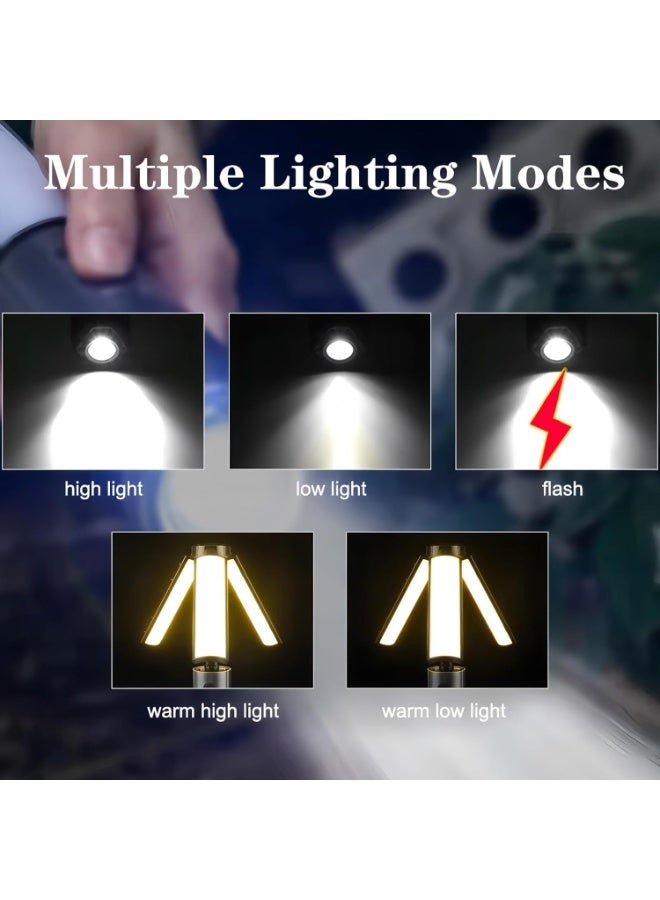 JOUDIYA Camping Lantern, 3000 mAh Telescopic Camping Light, Rechargeable LED Multifunctional Lamp with Hooks 3 Model Torch for Camping, Hiking - Image 3