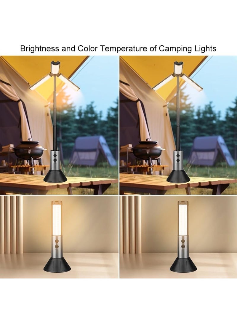 JOUDIYA Camping Lantern, 3000 mAh Telescopic Camping Light, Rechargeable LED Multifunctional Lamp with Hooks 3 Model Torch for Camping, Hiking - Image 2