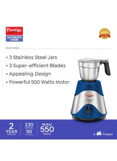 PRESTIGE prestige ultimate plus 550 watt mixer grinder with 3 stainless steel jars  - Image 4