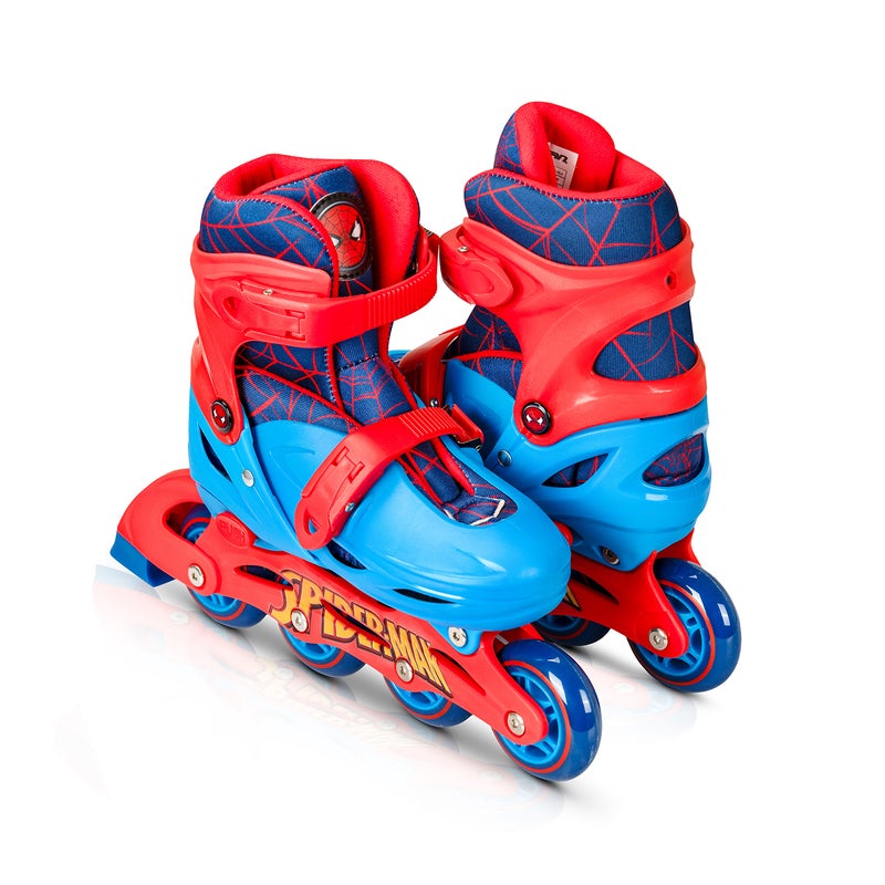 Spartan Spiderman 2‑in‑1 Skates for Kids Size XS 27–30 | Convertible Roller to Inline Skates | Durable Plastic Chassis & Hardshell Boot | 64mm PVC Wheels | 608Z Bearings | Marvel Fun – SP‑1027 - Image 2