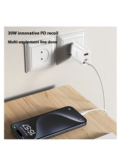 Beauenty Charger 30W fast charging European standard three-port PD charging head set fast charging universal with data line  - Image 3