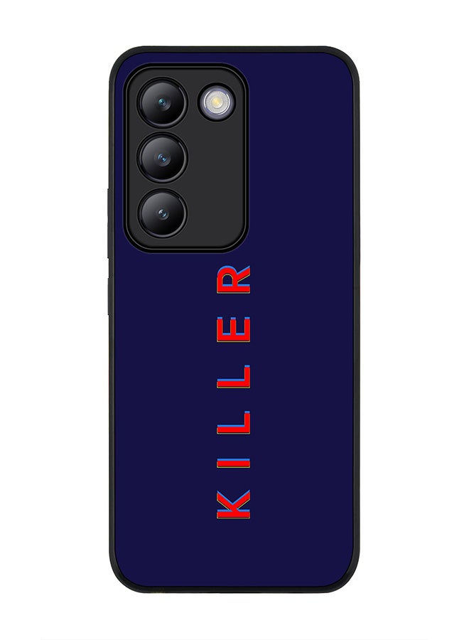 Rugged Black edge case for Vivo V30 Lite 5G, Slim fit Soft Case Flexible Rubber Edges Anti Drop TPU Gel Thin Cover -  Killer