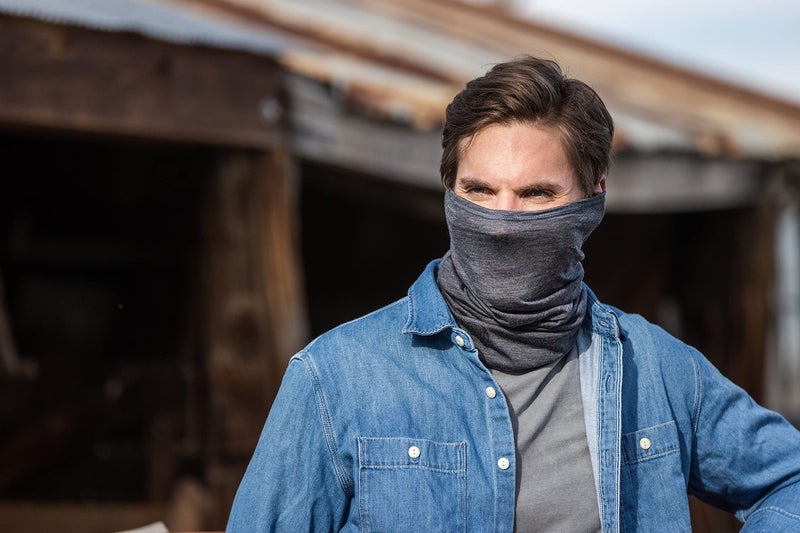 Buff Midweight Merino Wool Neck Gaiter, 100% Ethically Sourced Wool, Versatile, Temperature Regulating Face Mask, Light Grey Mela, Adult Size - Image 5