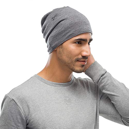Buff Midweight Merino Wool Neck Gaiter, 100% Ethically Sourced Wool, Versatile, Temperature Regulating Face Mask, Light Grey Mela, Adult Size - Image 4