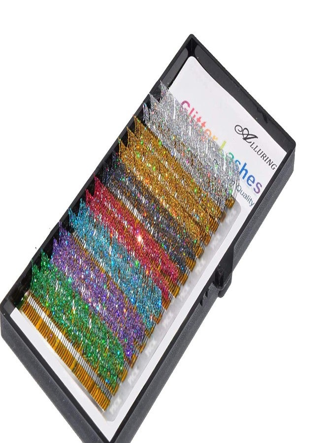 iLash Store Eyelash Extension Mink Colored Glitter Lashes C Curl .20 X 13mm - Image 1