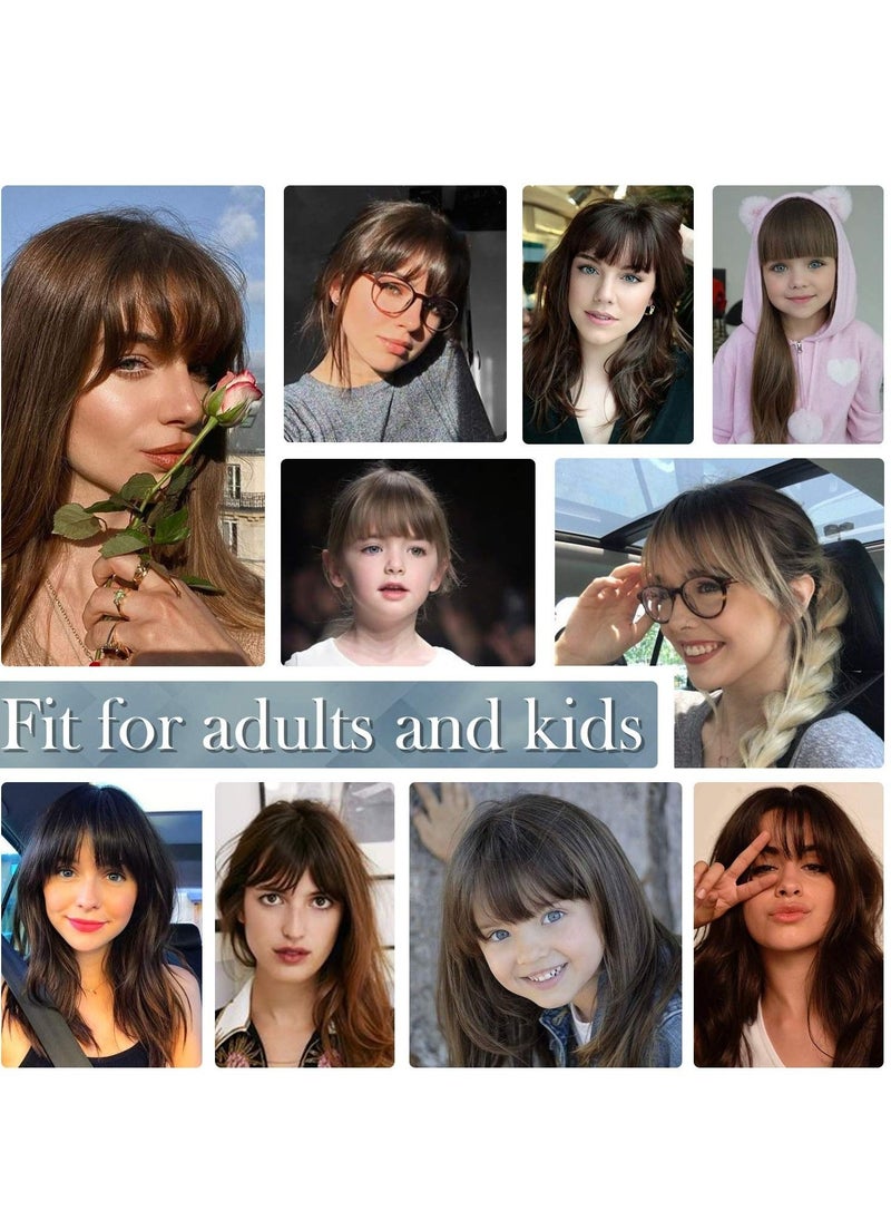 Captaintech Clip in Bangs, Human Hair Bangs Extensions French Neat with Temples on Fringe Real for Women Natural Color Washable Dyeable  - Image 5