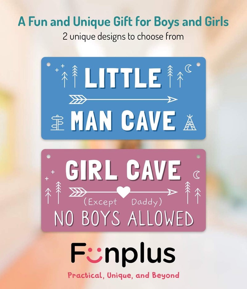 Fun-Plus Little Man Cave Sign, 12″x6″ PVC Plastic Wall Decoration Hanging Sign, High Precision Printing, Water proof, Boys Room Door Sign, Boys Only Sign, Game Room Décor - Image 5