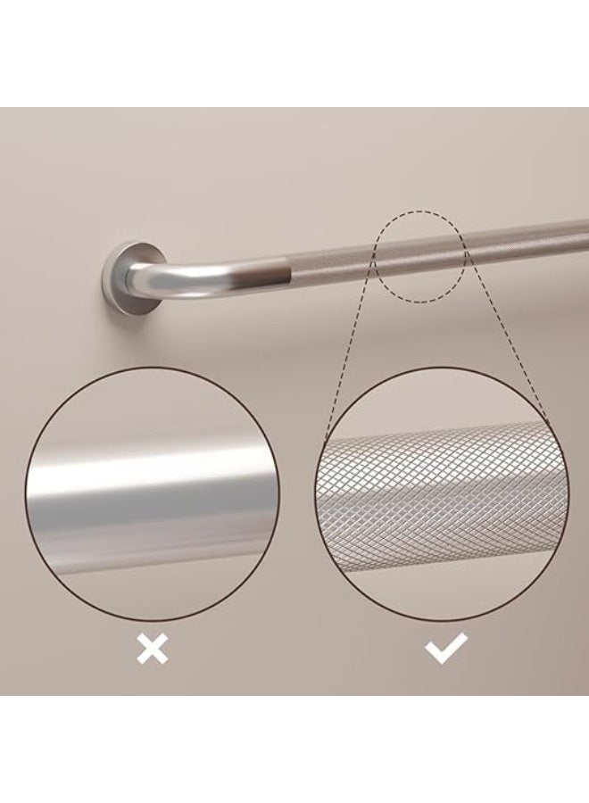 32 Inch Anti Slip Shower Grab Bar, 2 Pack Stainless Steel Bathroom Grab Bar, Brushed Nickel Knurled Bathroom Balance Bar,Safety Hand Rail Support Handicap Elderly Senior Assist Bath Handle - Image 4