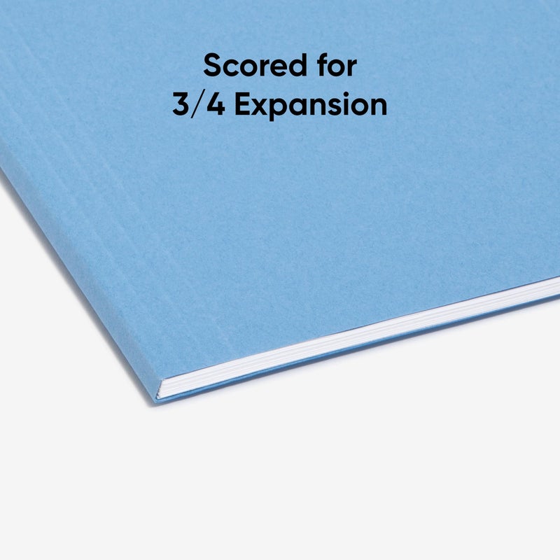 Smead FasTab Hanging File Folders, 20 Count, Blue, 1/3-Cut Built-in Tabs, Letter Size (64099) - Image 5