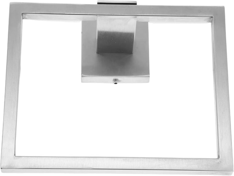 Stainless Steel Square Towel Ring Wall Mounted Holder for Bathroom Kitchen - Image 1