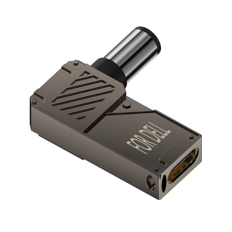 Tobo محول شحن لابتوب USB C إلى 7.4 مم نوع أنثوي C إلى ذكر DC 7.4 × 5.0 مم قابس برميل محول 100 واط PD طاقة شاحن موصل Dll TD-1265CC، أسود - Image 2