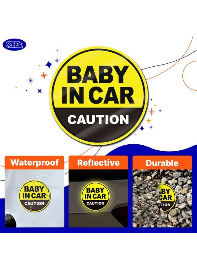 GEEKBEAR Baby in Car Magnet (Baseball) - Circle Type, Reflective, and Eye-Catching Design for Parents with Young Children - Image 4