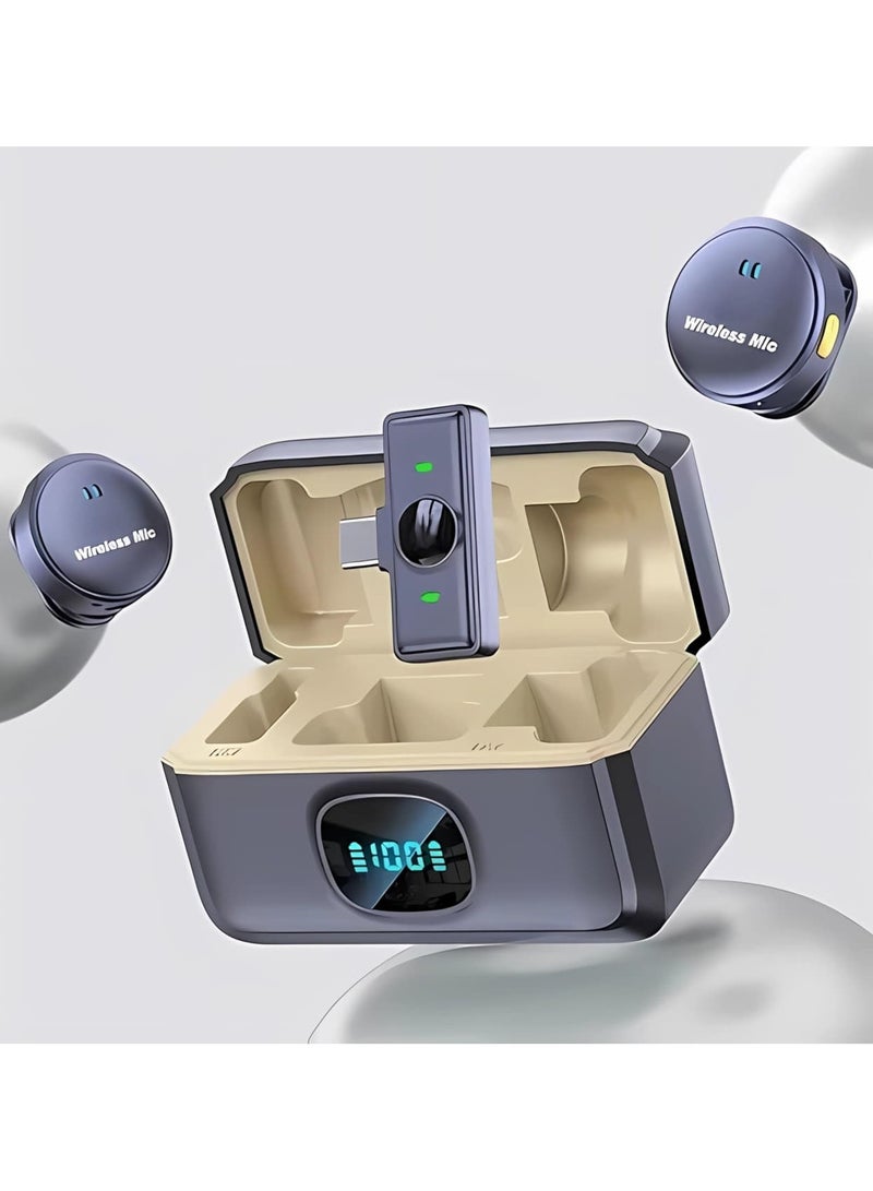 Magnetic Lapel Microphone, Wireless Lavalier Microphone, Noise Cancelling, Audio and Video Recording, Phone Broadcast Microphone - Image 1