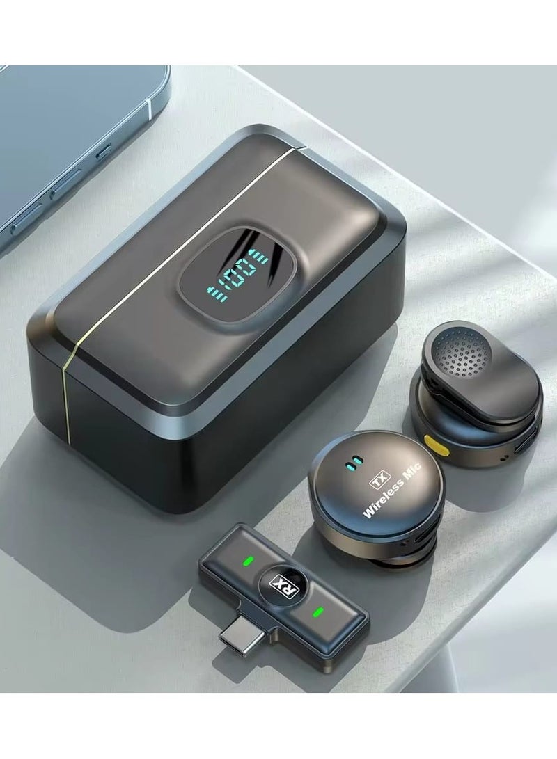 Magnetic Lapel Microphone, Wireless Lavalier Microphone, Noise Cancelling, Audio and Video Recording, Phone Broadcast Microphone - Image 3