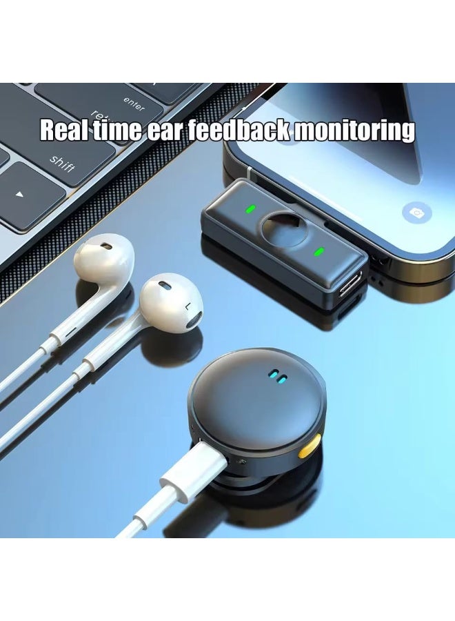 Magnetic Lapel Microphone, Wireless Lavalier Microphone, Noise Cancelling, Audio and Video Recording, Phone Broadcast Microphone - Image 5