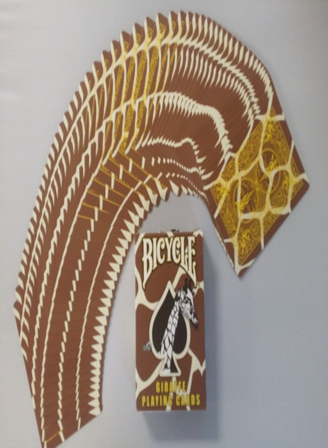 Bicycle USPC Bicycle Giraffe Deck - Brown Yellow White Skin Back Design - Image 2