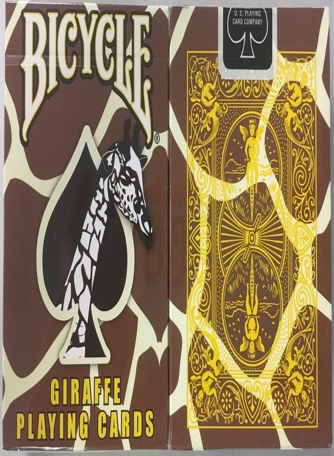 Bicycle USPC Bicycle Giraffe Deck - Brown Yellow White Skin Back Design - Image 1